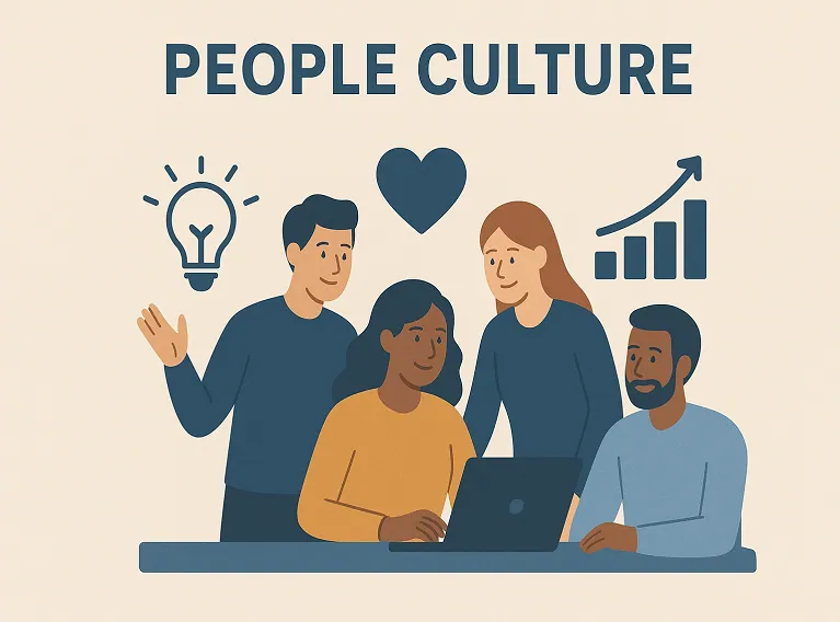 Illustration of people culture – team collaborating at Ankit Silicate