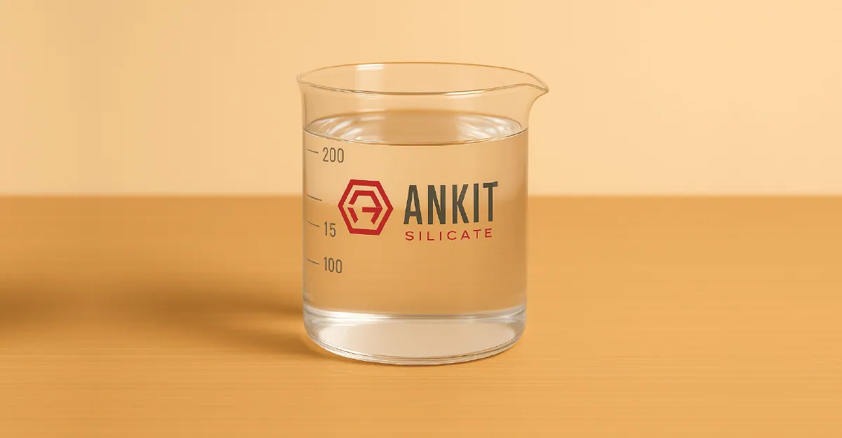 Liquid sodium silicate in an Ankit Silicate glass beaker
