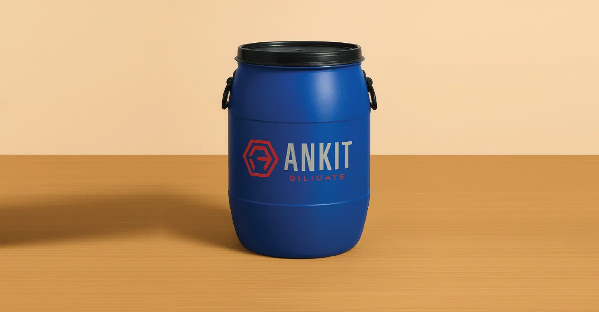 Liquid sodium silicate supplied in a plastic drum