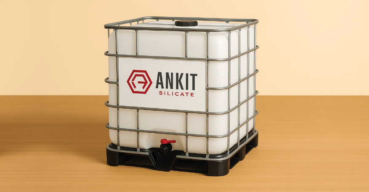 Liquid sodium silicate supplied in an IBC tank